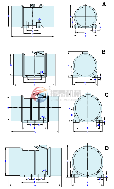  XVM振動(dòng)電機(jī)外形簡(jiǎn)圖
